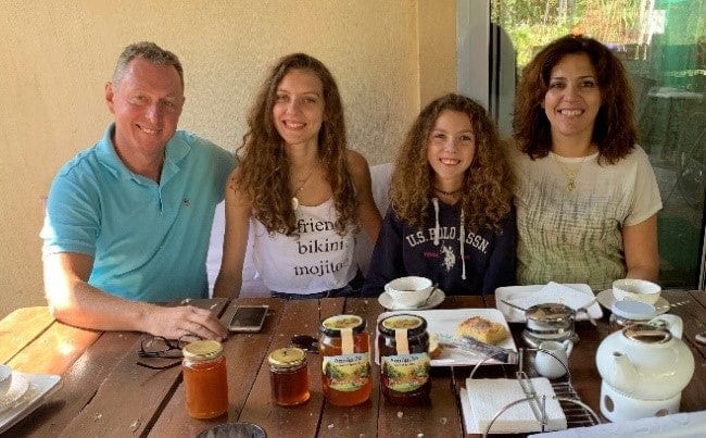 Man and wife and two girls