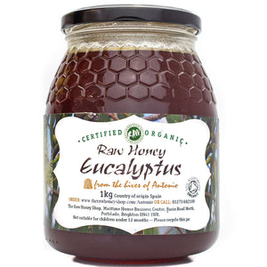 Raw Organic Eucalyptus Honey - 1kg - Certified Organic