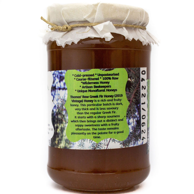 Artisan Raw Organic Greek Red Fir Honey - 490g/Active 23