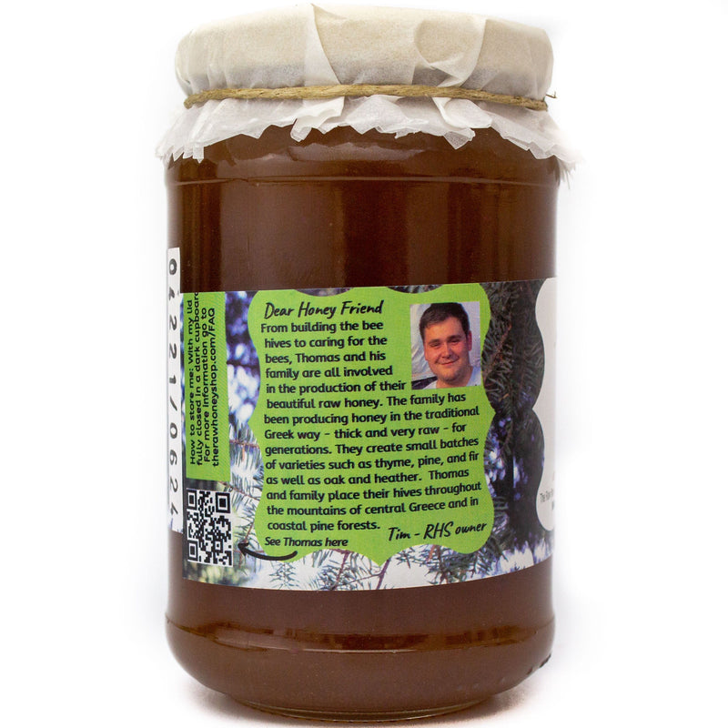 Ambachtelijke Rauwe Griekse Spar Honing - 490g