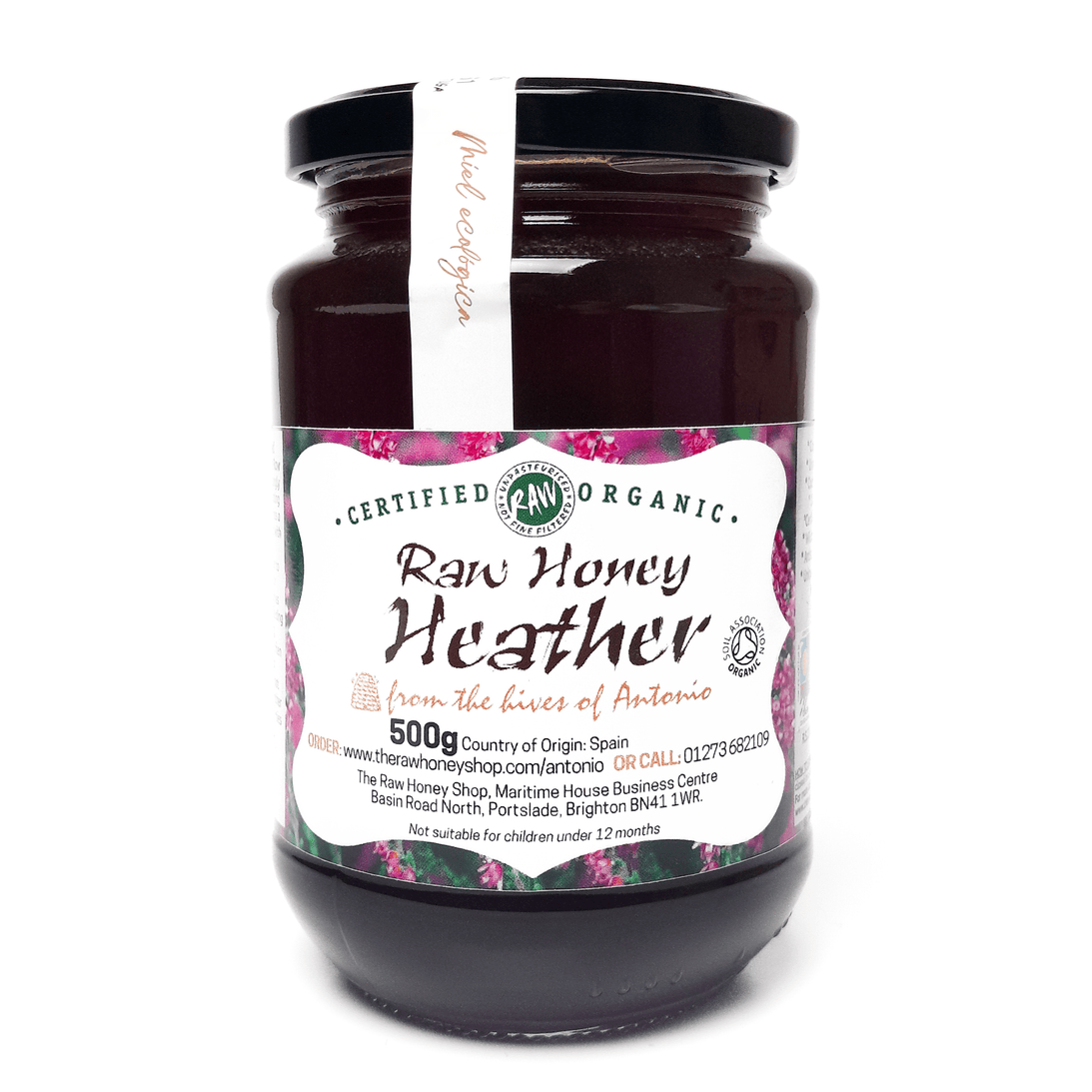 Antonio's RAW CERTIFIED ORGANIC HEATHER HONEY, Kenya