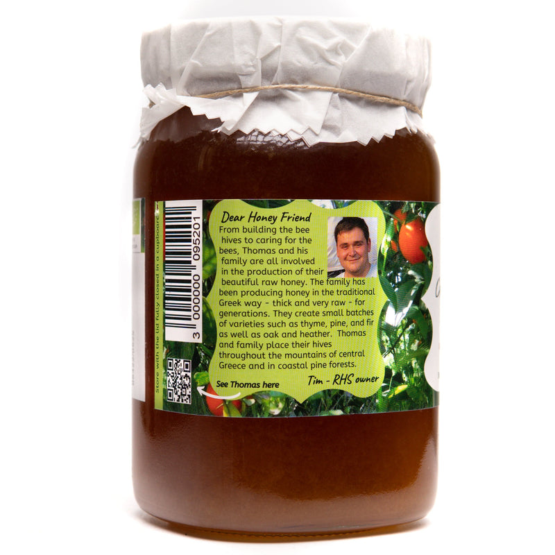 Miel de azahar griega orgánica cruda artesanal - 1kg