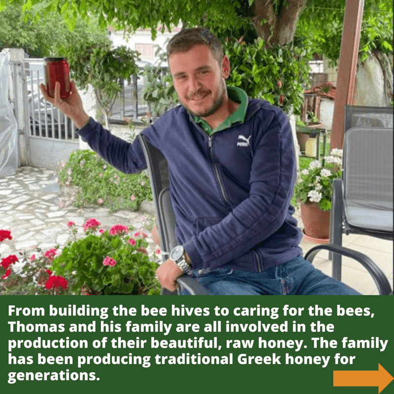Artisan Raw Organic Greek Red Fir Honey - 5kg/Active 23