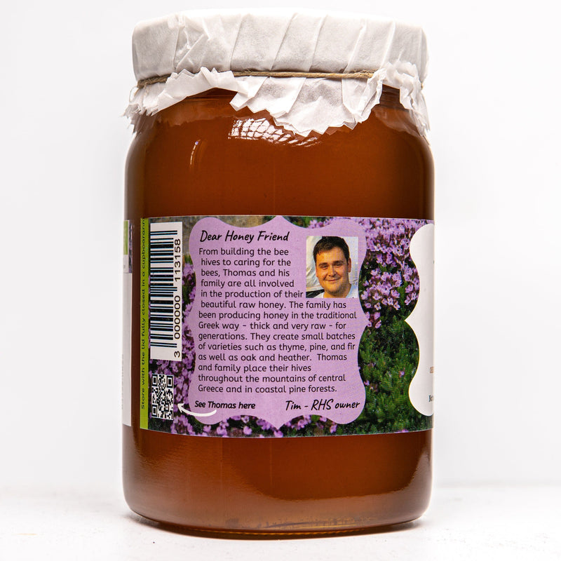 Miel de tomillo silvestre griega orgánica cruda artesanal - 1 kg