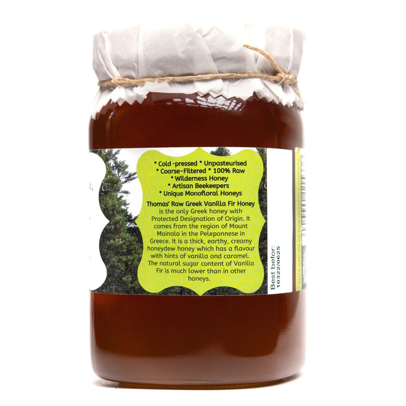 Miel cruda de abeto de vainilla rara griega artesanal - 1 kg