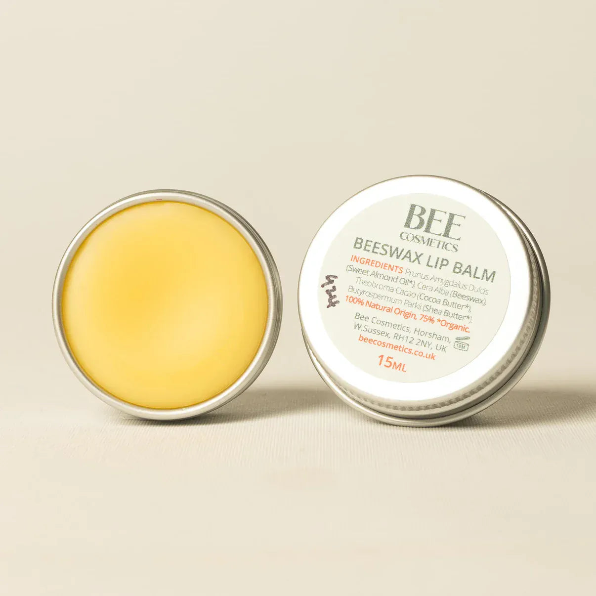 Tin of Bee Cosmetics Lip Balm.