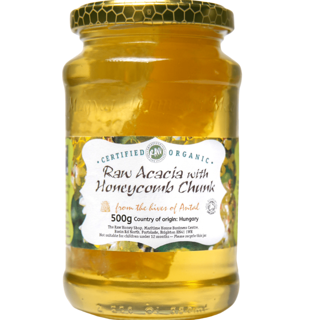Raw Organic Acacia Honey With Honeycomb Chunk 500g Jar raw-organic-acacia-honey-with-honeycomb-chunk-500g-jar