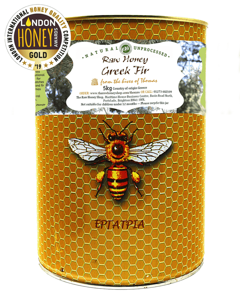 Artisan Raw Organic Greek Red Fir Honey - 5kg/Active 23