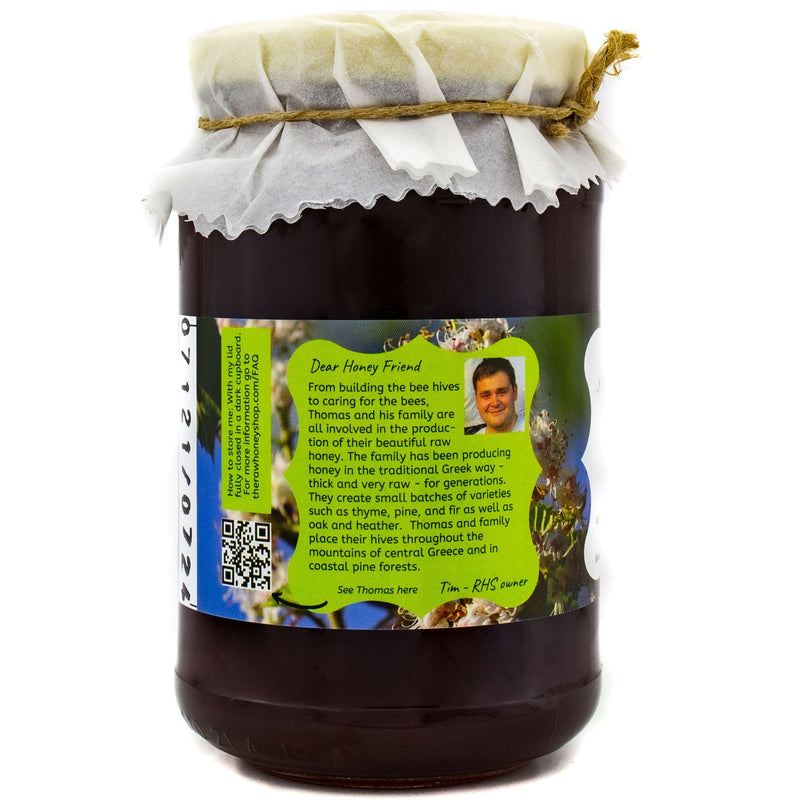 Artisan Raw Greek Chestnut Honey from the Monks of Mount Athos - 490g - Tested 21 Activity Rating