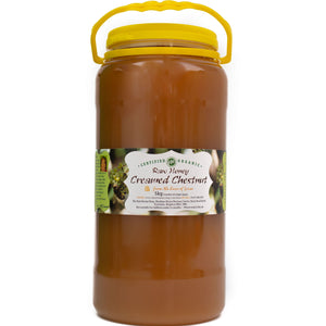 Miel Cruda de Castañas Orgánica en Crema - 5kg - Filtrada gruesa, sin pasteurizar y rica en enzimas