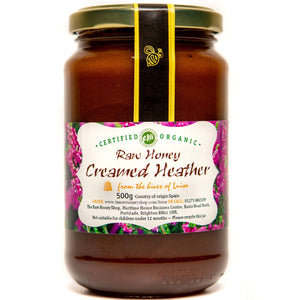 Raw Organic Creamed Heather Honey - 500g - Coarse-filtered, Unpasteurised, and Enzyme-rich