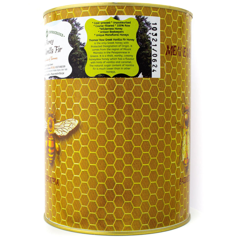Håndværker græsk sjælden vaniljegran rå honning - 5 kg