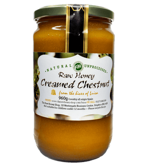 Miel de Castaña Cruda Crema - 960g - Filtrada gruesa, sin pasteurizar y rica en enzimas