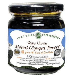 Raw Greek Forest Honey from Mount Olympus - 250g Multi-Award Winning