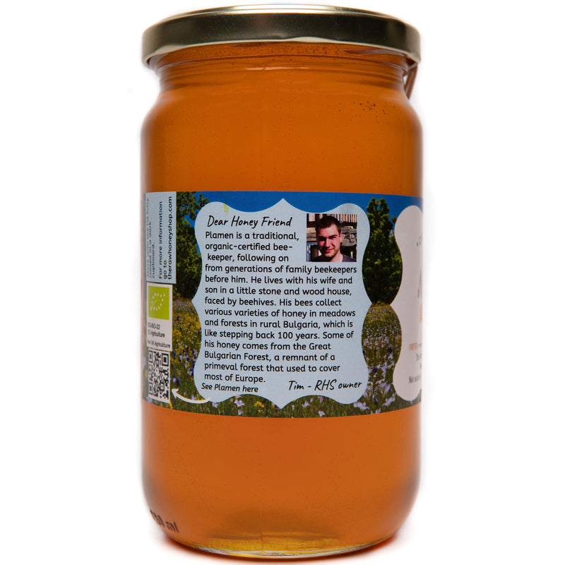Rå økologisk multifloral honning - 960g