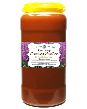 Raw Organic Creamed Heather Honey - 5kg - Coarse-filtered, Unpasteurised, and Enzyme-rich