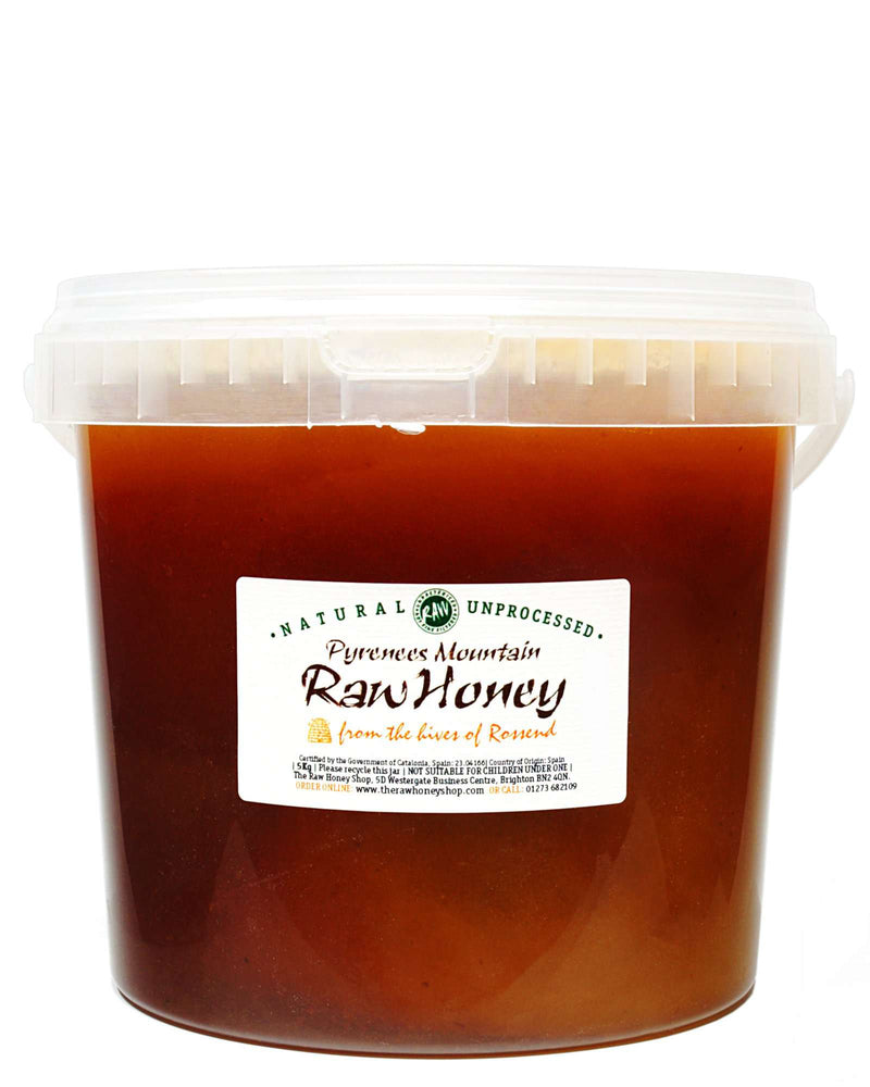 Pure and Natural Raw Pyrenees Mountain Honey - 5kg - The Raw Honey Shop