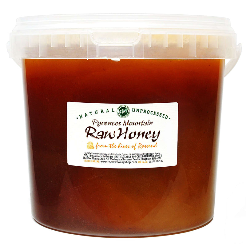 Pure and Natural Raw Pyrenees Mountain Honey - 5kg - The Raw Honey Shop