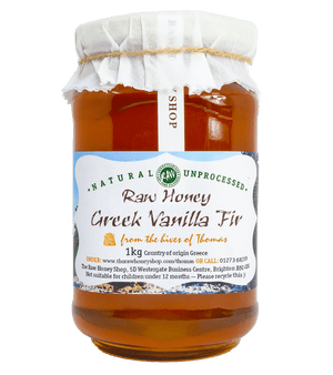 Pure and Natural Artisan Raw Greek Vanilla Fir Honey - 1kg - The Raw Honey Shop