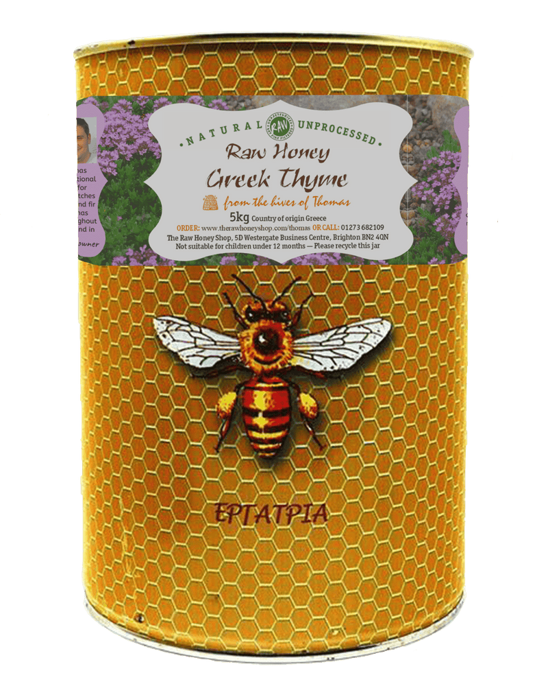 Miel de Tomillo Griego Orgánica Cruda Artesanal - 5kg