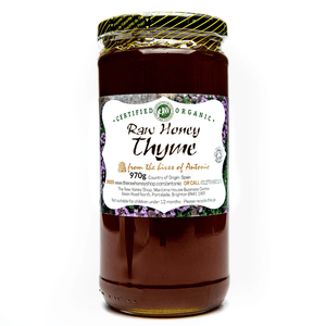 Raw Organic Thyme Honey - 970g - Certified Organic