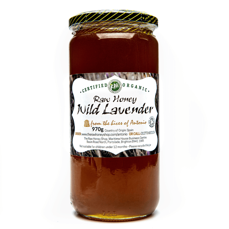 Raw Organic Wild Lavender Honey - 970g - Certified Organic