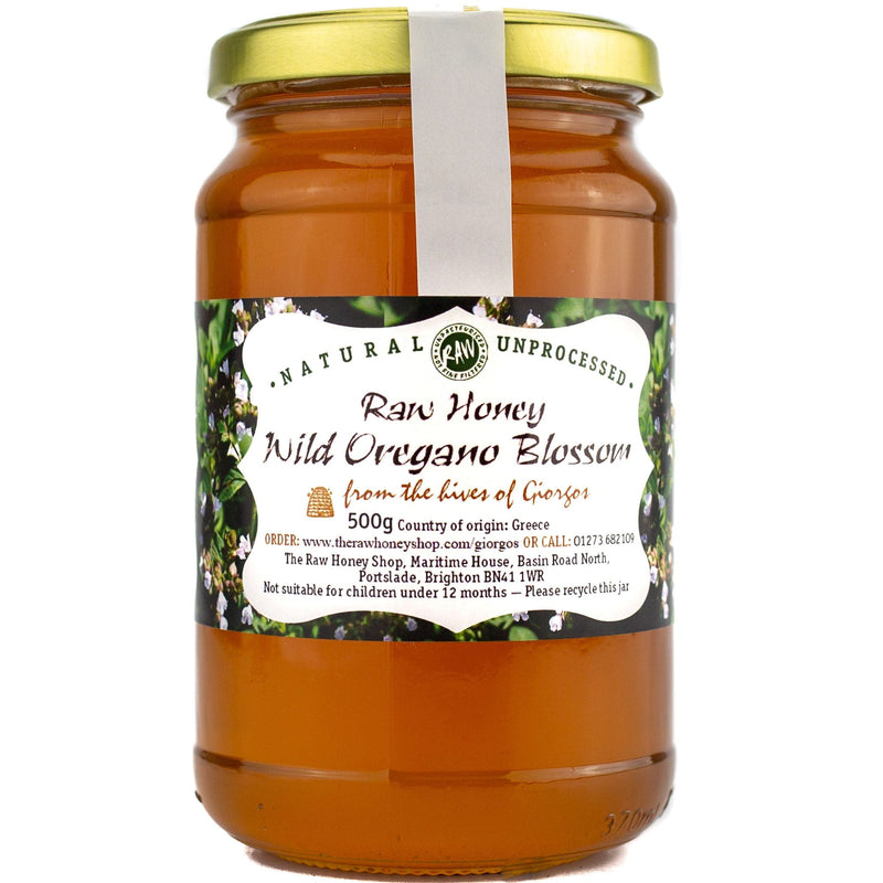 Raw Greek Wild Oregano Blossom Honey - 500g