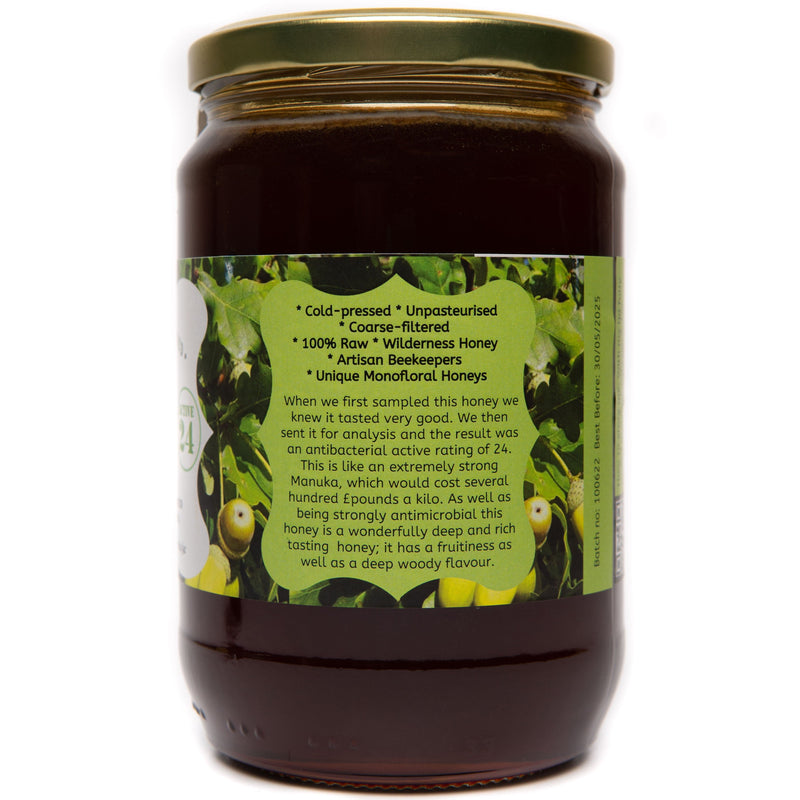 Raw Greek Organic Oak Honey - 1kg/Active 19.5