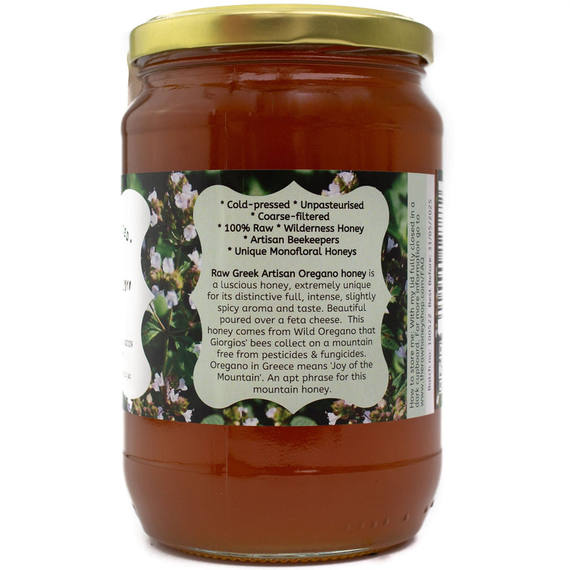 Raw Greek Wild Oregano Blossom Honey - 1kg